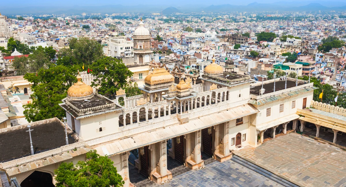 Udaipur City Palace in Rajasthan, India